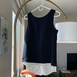 Navy sleeveless top